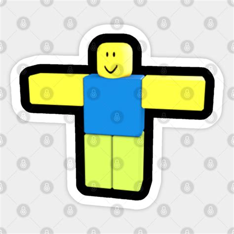 T-Pose Roblox Noob Meme Gamer Gift - Roblox - Sticker | TeePublic