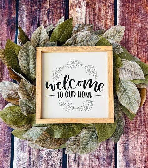 Welcome to Our Home Farmhouse Sign Welcome Home Sign Wreath - Etsy