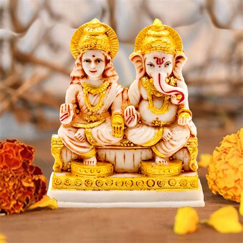 Collectible India Lakshmi Ganesha Murti Idol Set For Puja Home Decoration Car, Hindu Idols ...