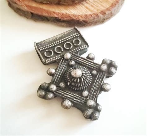 Moroccan Berber Old Traditional 925 Silver Cross Pendant,berber Talisman,berber Jewelry,african ...