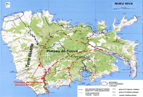 Carte topographique de l'Ile de Nuku Hiva (IGN, 1992) | Download ...