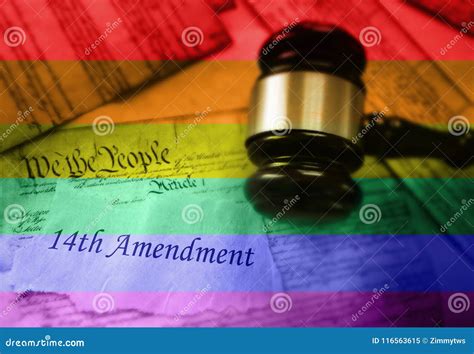 Fourteenth Amendment LGBT Concept Stock Image - Image of gavel, appeal: 116563615