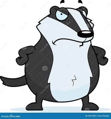 Cartoon Badger Angry Stock Vector - Image: 41817894