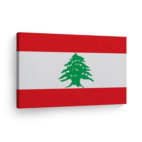 Lebanon Flag CANVAS or METAL Wall Art Print Country Flags Office Living ...