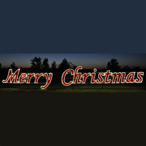 42' White Merry Christmas Commercial LED Light Display