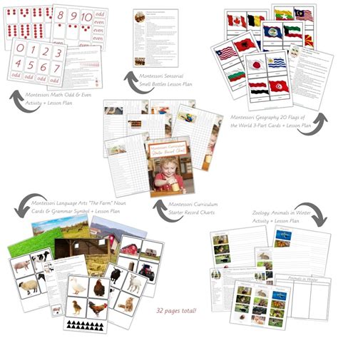 Montessori Curriculum Starter Subject Checklists, Printable Bundle + Lesson Plans - Master the ...