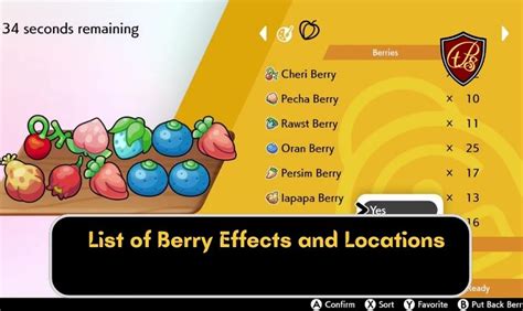 List of Berries, Effects, and How to Get Them | Pokemon Scarlet and Violet (SV) » Gaming Guide