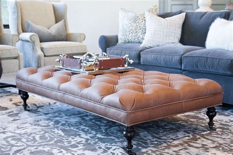 30+ Leather Ottoman Coffee Table Design Ideas For Modern Living Room ...