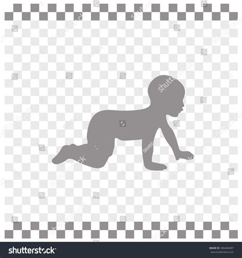 Baby Crawling Silhouette Vector Stock Vector (Royalty Free) 336484097 | Shutterstock