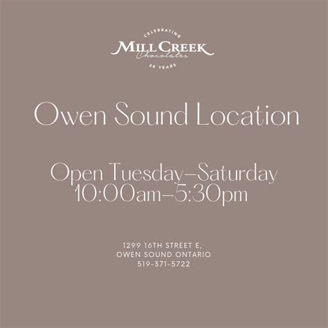 Owen Sound Store – Mill Creek Chocolates