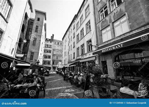 Lyon old town editorial stock image. Image of urban, cafes - 11134944