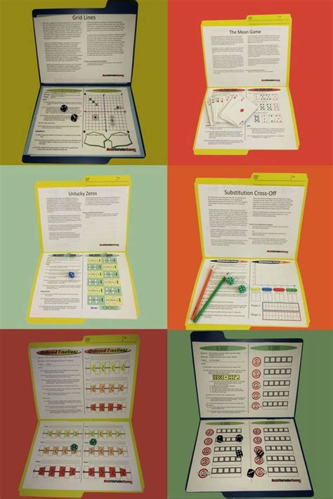 Printable Middle School Math Games