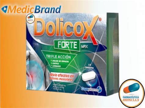 ACETAMINOFEN+NAPROXENO+CAFEINA CAJA X 12 TABLETAS (DOLICOX FORTE MAX) MEDICBRAND