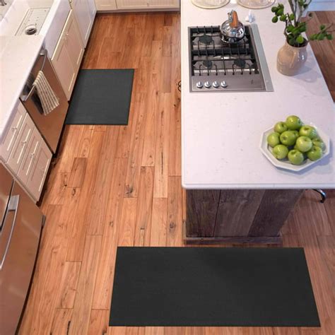 Mainstays Cushioned Kitchen Mat, Rich Black, 18" x 30" - Walmart.com - Walmart.com