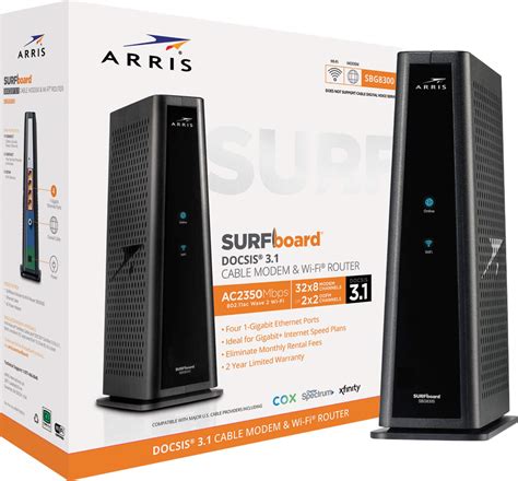 ARRIS SURFboard DOCSIS 3.1 Cable Modem & Dual-Band Wi-Fi Router for ...