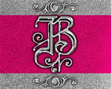 Letter "B", pink, B, letter, gizzzi, glitter, silver, HD wallpaper | Peakpx