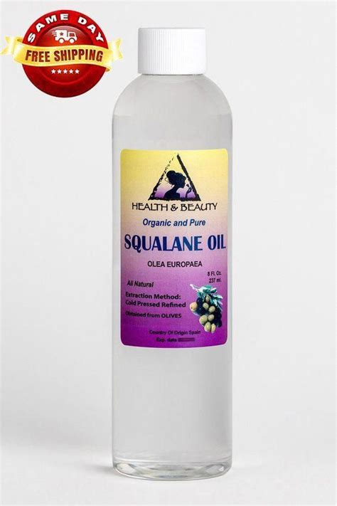 8 oz SQUALANE OIL ORGANIC Olive-Derived Anti-Aging Moisturizer Cold Pressed Undiluted Premium ...