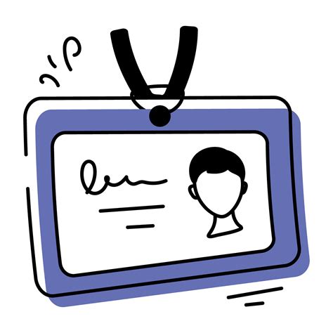 Heres a doodle icon of employee id card 34326574 Vector Art at Vecteezy