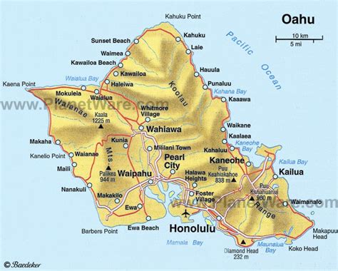 Tourist Map Of Oahu - California southern Map