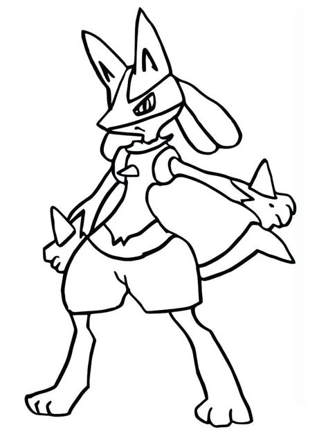 Lucario Pokemon coloring page - Download, Print or Color Online for Free