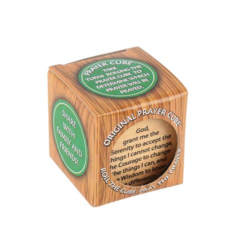 Faithworks, Original Prayer Cube, Wood, Wood Grain, 1 3/4 inches | Mardel