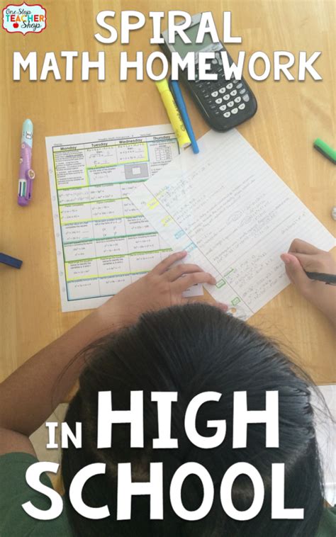 Spiral Math Homework in High School - A Student's Perspective - One Stop Teacher Shop