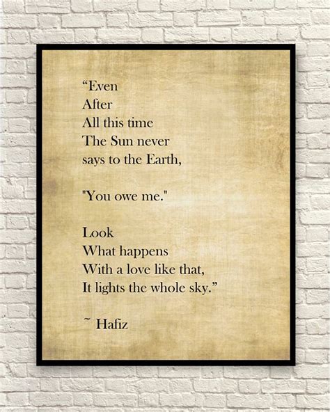 Custom Art Print Custom Poem Hafiz Quote Hafiz Poem Poetry | Mark twain ...