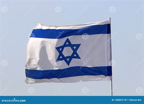 White and Blue with the Star of David the Flag of Israel Stock Photo - Image of flag, develops ...