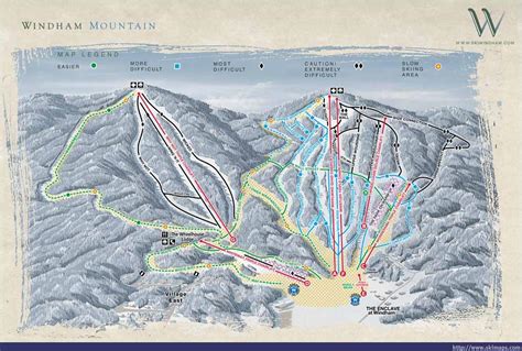 Ski Windham Piste Map / Trail Map