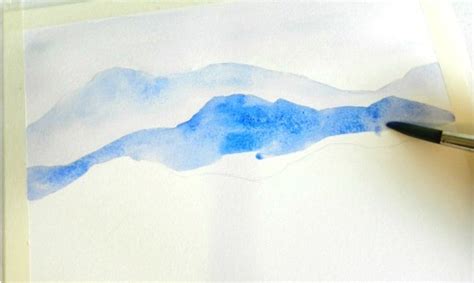 Watercolor Mountains Step-by-Step Tutorial | Mountain paintings ...