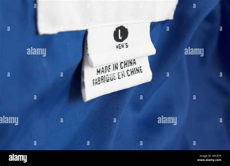 Made in china label in clothing hi-res stock photography and images - Alamy