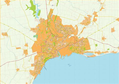 Mariupol Illustrator Map. EPS Illustrator Map | Vector World Maps