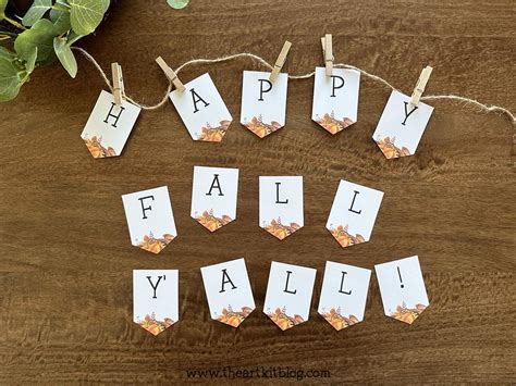 Happy Fall Y’all Banner {FREE PRINTABLE!} – The Art Kit