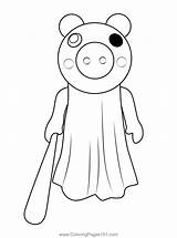 Piggy Roblox Coloring Page For Kids  Free Printable sketch template