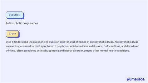 SOLVED: Antipsychotic drugs names