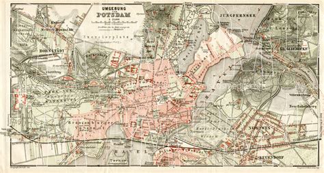 Old map of Potsdam and vicinity in 1906. Buy vintage map replica poster ...