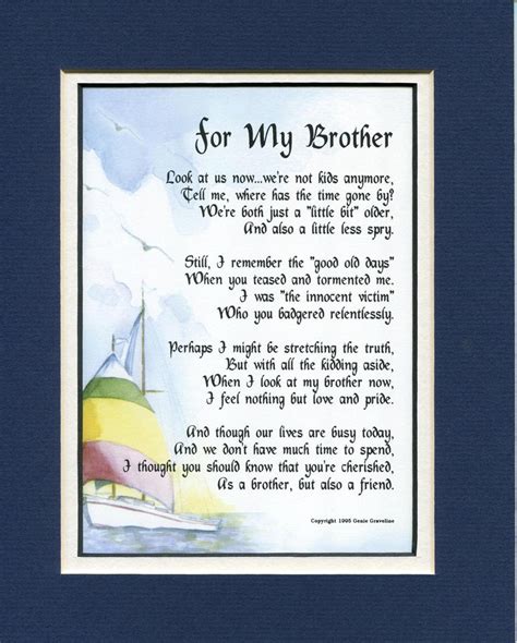 Brother poem brother print brother gift brother birthday | Etsy | Brother poems, Grandson quotes ...