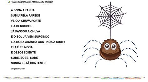 A Dona Aranha - Música e Motricidade Fina - Atividade Educativa para ...