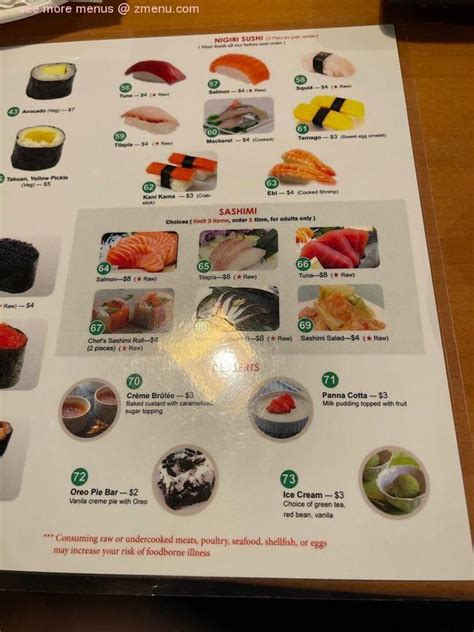 Online Menu of Tokyo One Sushi & Grill Restaurant, Plano, Texas, 75023 - Zmenu