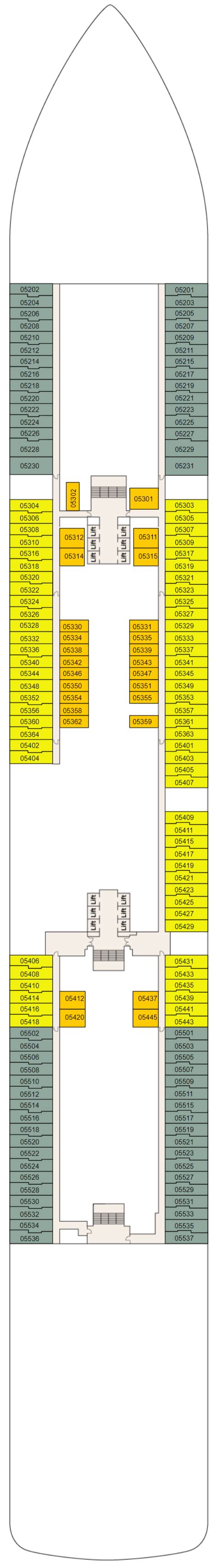 Sun Princess Deck Plan | Deck 4 | ROL Cruise