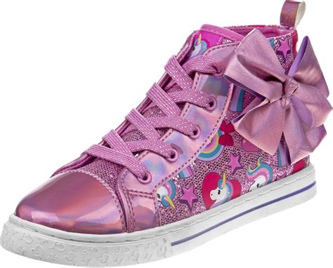 JoJo Siwa Girls All Over Print High Top Fashion Sneakers (Toddler/Little Kid/Big Kid) Purple ...