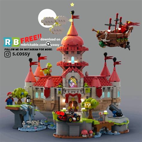 LEGO MOC Super Mario Peach's Castle by S.Cossy | Rebrickable - Build ...