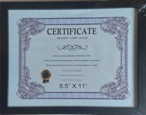 Certificate Frames – Horizontal 8.5″ x 11″ (8081411194160) – The Divine Group Of Companies TT