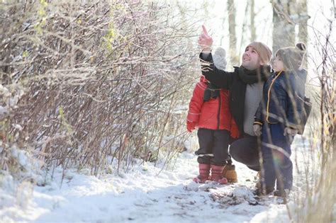 Premium Photo | Children in winter park play