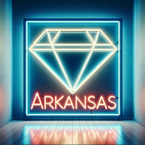 Neon Sign Arkansas State Map, Neon Map State of Arkansas, Arkansas Map ...