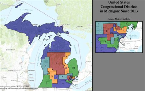 File:United States Congressional Districts in Michigan, since 2013.tif - Wikimedia Commons