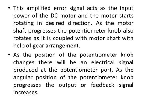 Servomechanism in Control systems engineering