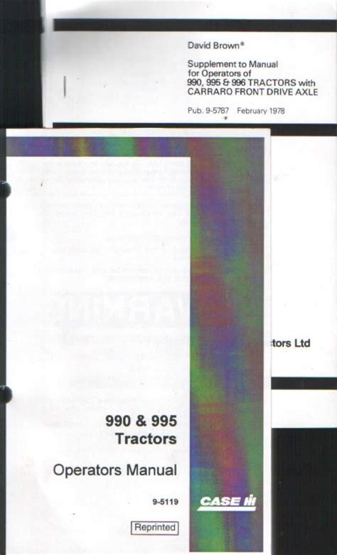 David Brown Tractor 900 & 995 Operators Manual