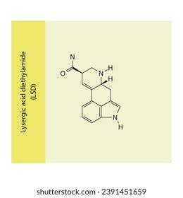 Lysergic Acid Diethylamide Lsd Molecular Structure Stock Vector (Royalty Free) 2391451659 ...