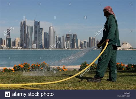 Doha corniche skyline hi-res stock photography and images - Alamy